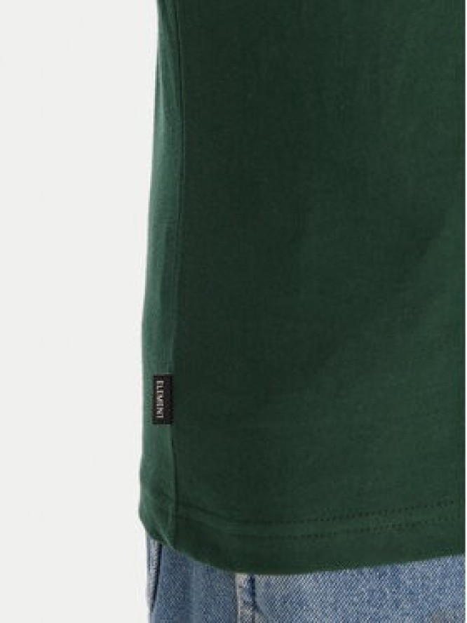 Element T-Shirt Icon Embroidery ELYKT00168 Zielony Regular Fit