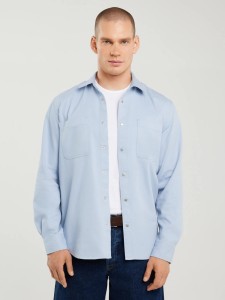 Koszula męska typu worker niebieska Gowis 401
