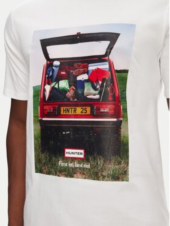 Hunter T-Shirt Tomi Grapphic HARM0037251 Biały Regular Fit