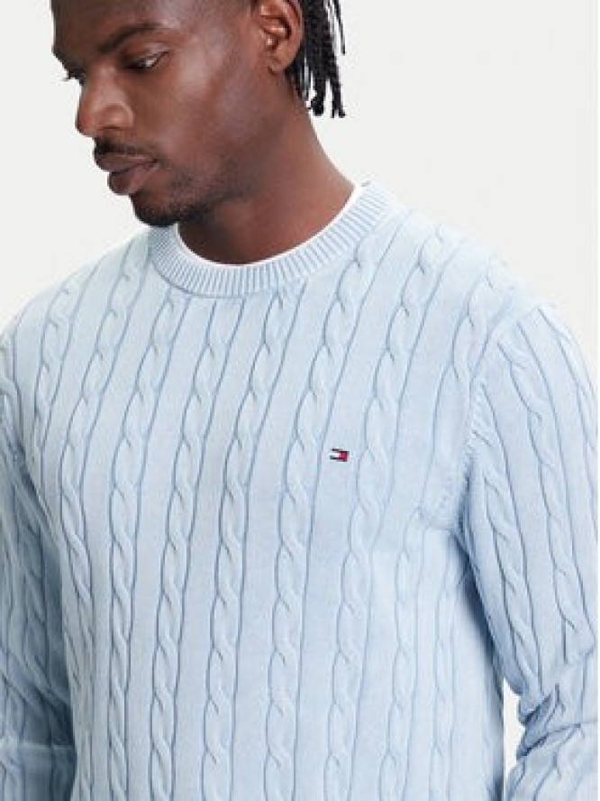 Tommy Hilfiger Sweter Classic MW0MW39524 Błękitny Regular Fit
