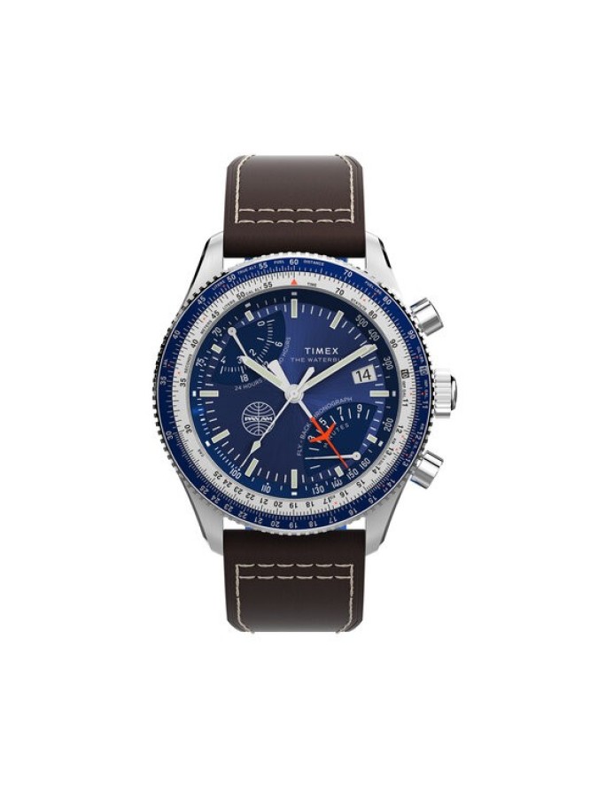 Timex Zegarek Fly Back Chronograph x Pan Am® TW2W97200 Brązowy