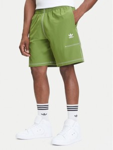 adidas Szorty sportowe Trefoil Essentials KA8540 Zielony Loose Fit