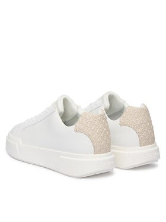 Calvin Klein Sneakersy Chunky Cupsole Laceup Lth Bt Aop HM0HM02070 Biały