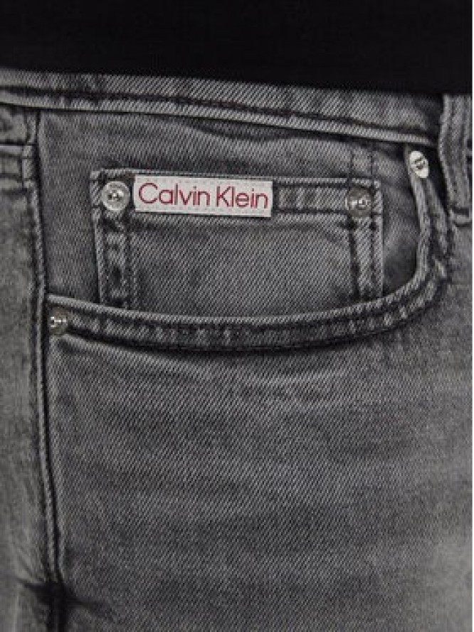 Calvin Klein Jeans Jeansy LV04RD705G Szary Slim Fit