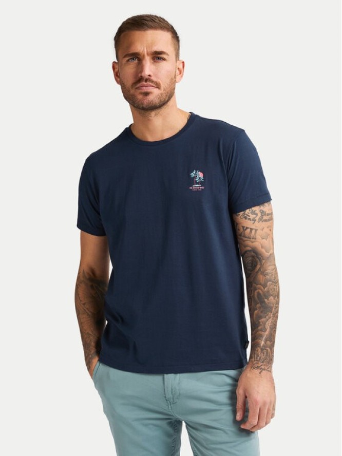 Petrol Industries T-Shirt M-1050-TSR644 Granatowy Regular Fit