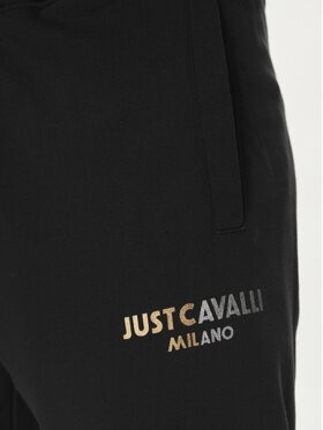 Just Cavalli Spodnie dresowe 76OAAG24 Czarny Regular Fit