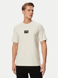 HUGO T-Shirt Dumeon 50557445 Kremowy Regular Fit