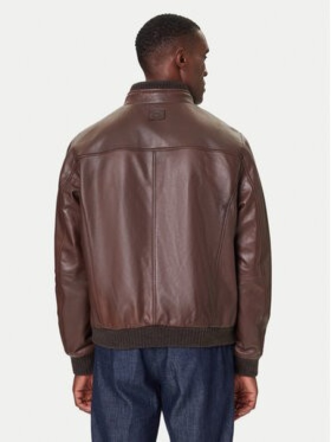 Milestone Kurtka skórzana MSNaldo 53101821280 Brązowy Regular Fit