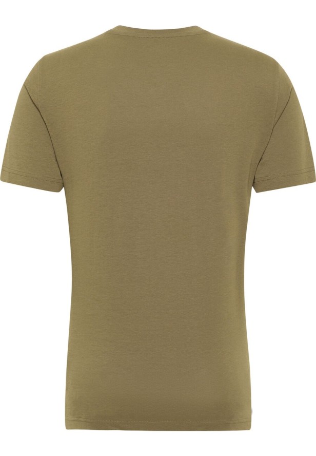 MUSTANG Style Alex C LOGO Tee MĘSKI T-SHIRT KOSZULKA NADRUK LOGO BURNT OLIVE 1013221 6358
