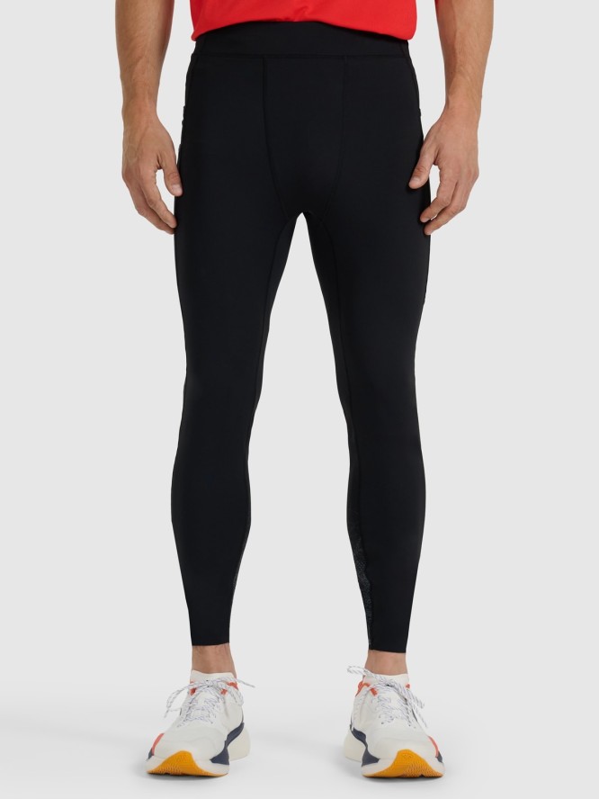 4F Legginsy do biegania szybkoschnące męskie - czarne S