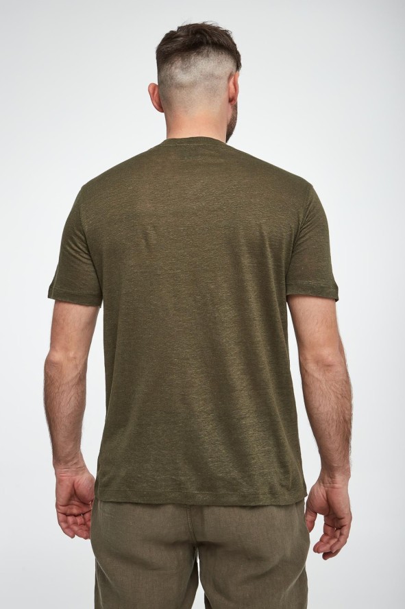 T-shirt męski lniany AERONAUTICA MILITARE