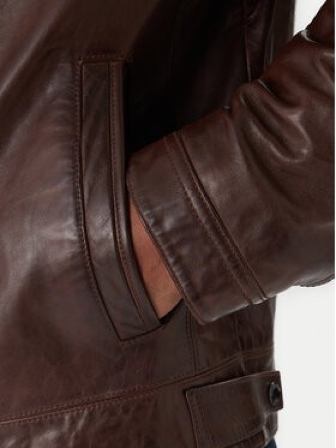 Milestone Kurtka skórzana Ms Barney 531063 21295 Brązowy Regular Fit