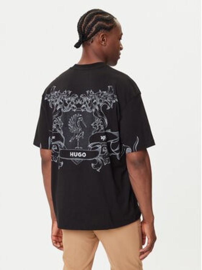 HUGO T-Shirt Duarms 50542817 Czarny Oversize