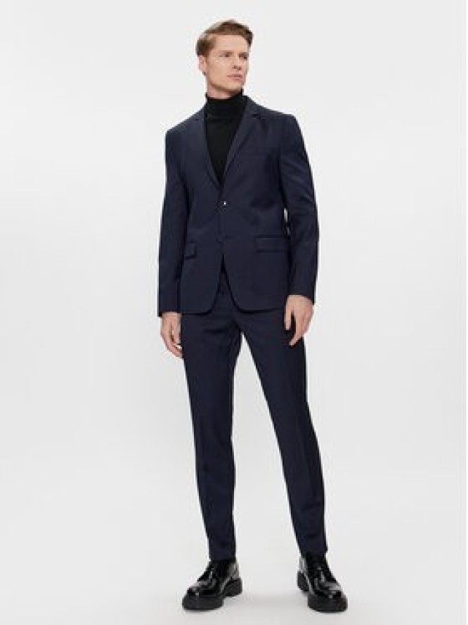 Calvin Klein Marynarka K10K112291 Granatowy Slim Fit