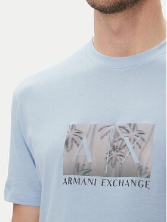 Armani Exchange T-Shirt XM000555 AF10358 U9360 Błękitny Regular Fit