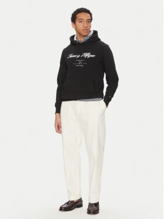 Tommy Hilfiger Bluza Script Logo MW0MW33631 Czarny Regular Fit
