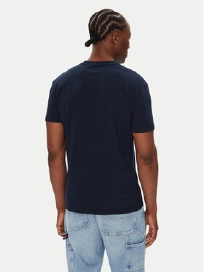 Tommy Jeans T-Shirt Flag Linear DM0DM21911 Granatowy Regular Fit