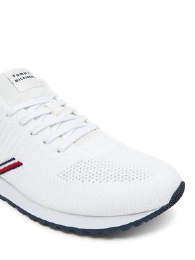 Tommy Hilfiger Sneakersy New Runner Eva Corpo Knit FM0FM05648 Biały