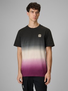 4F T-shirt relaxed z nadrukiem męski - czarny L