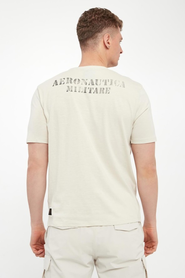 T-shirt męski z logo AERONAUTICA MILITARE