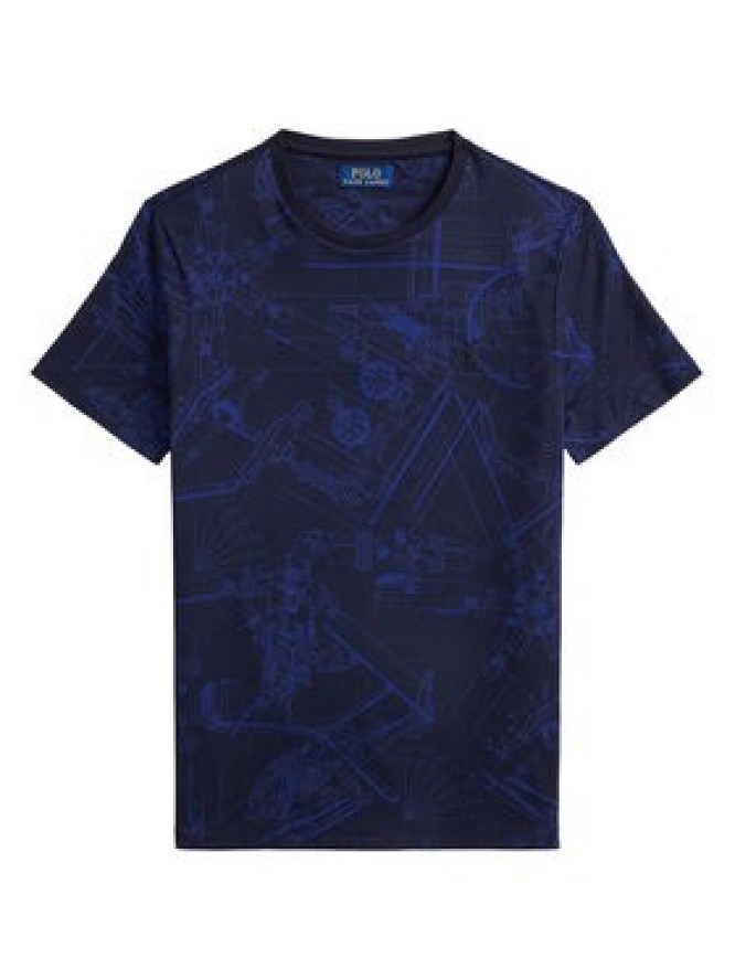 Polo Ralph Lauren T-Shirt 710P04019001 Granatowy Custom Slim Fit