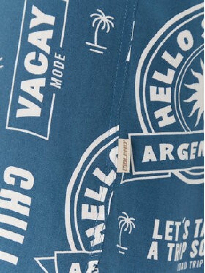 Blend Koszula 20718228 Niebieski Regular Fit