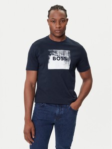 BOSS T-Shirt Te_Wheel 50546381 Granatowy Regular Fit