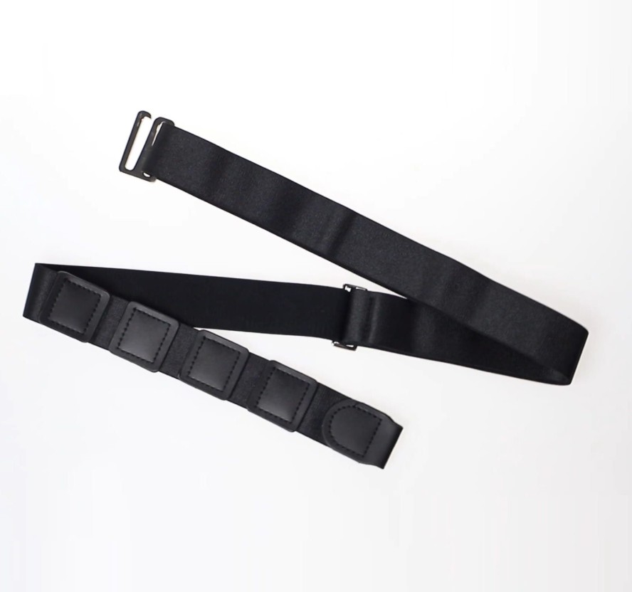 Pasek Podtrzymujący Koszulę, Elastyczny, Czarny -HIS STORY
