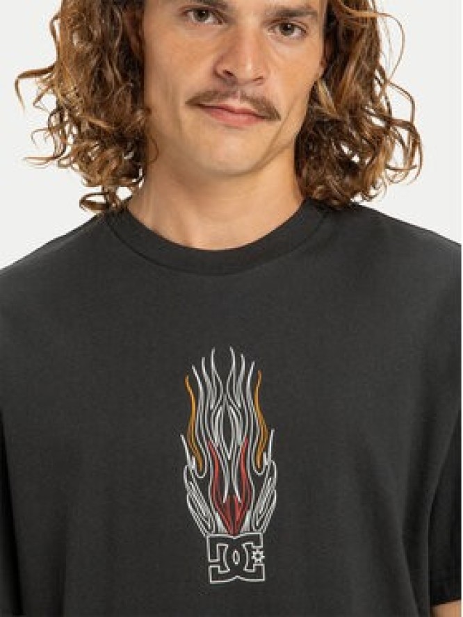 DC Shoes T-Shirt Burn Out EDYZT04356 Czarny Regular Fit