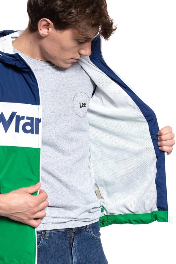 KURTKA WRANGLER WALLY WINDBREAKER BLUE DEPTHS W4707V9JY 112128992