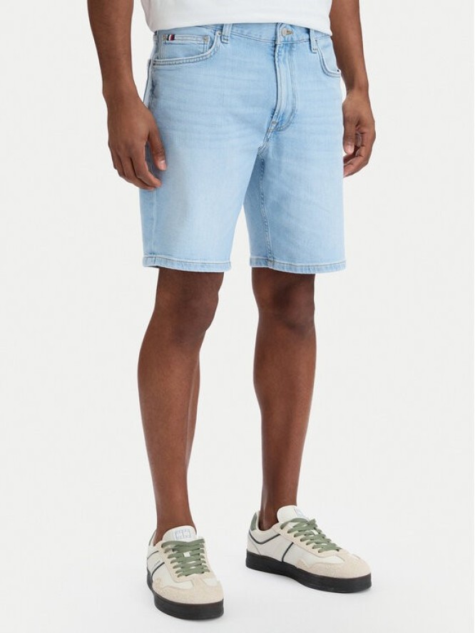 Tommy Hilfiger Szorty jeansowe Denton MW0MW42625 Niebieski Straight Fit