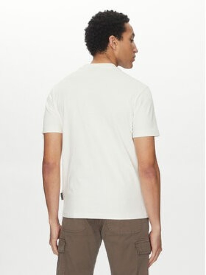 Napapijri T-Shirt S-box Logo NP0A4I3L Écru Regular Fit