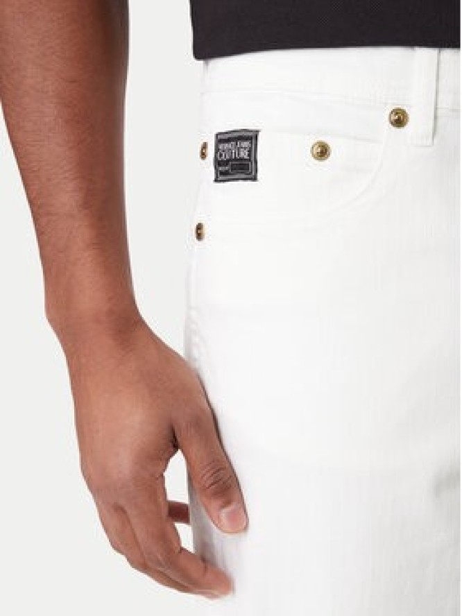 Versace Jeans Couture Jeansy 80GAB5RE CEWCA Biały Straight Fit