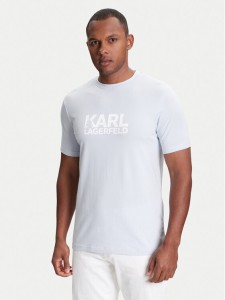 KARL LAGERFELD T-Shirt 755087 553235 Błękitny Regular Fit
