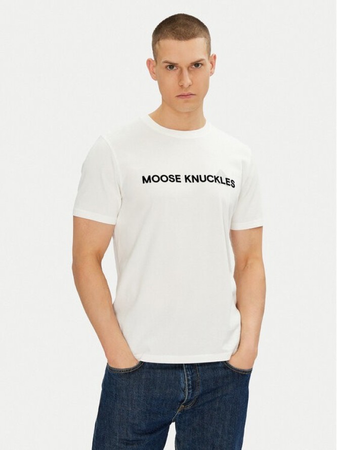 Moose Knuckles T-Shirt Conway M15MT760 Écru Regular Fit