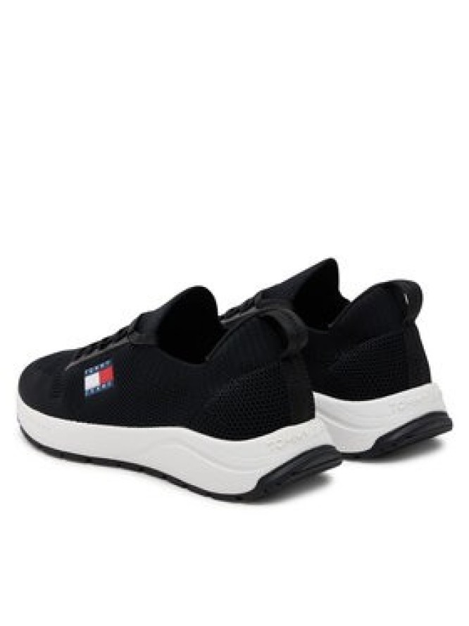 Tommy Jeans Sneakersy Runner Kntitted EM0EM01555 Czarny