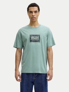 Jack & Jones T-Shirt Jjrain Tee Ss Crew Neck 12288097 Turkusowy Regular Fit