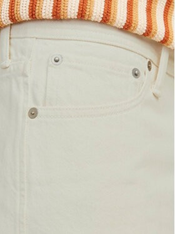 Jack & Jones Szorty jeansowe Tony 12249043 Écru Loose Fit