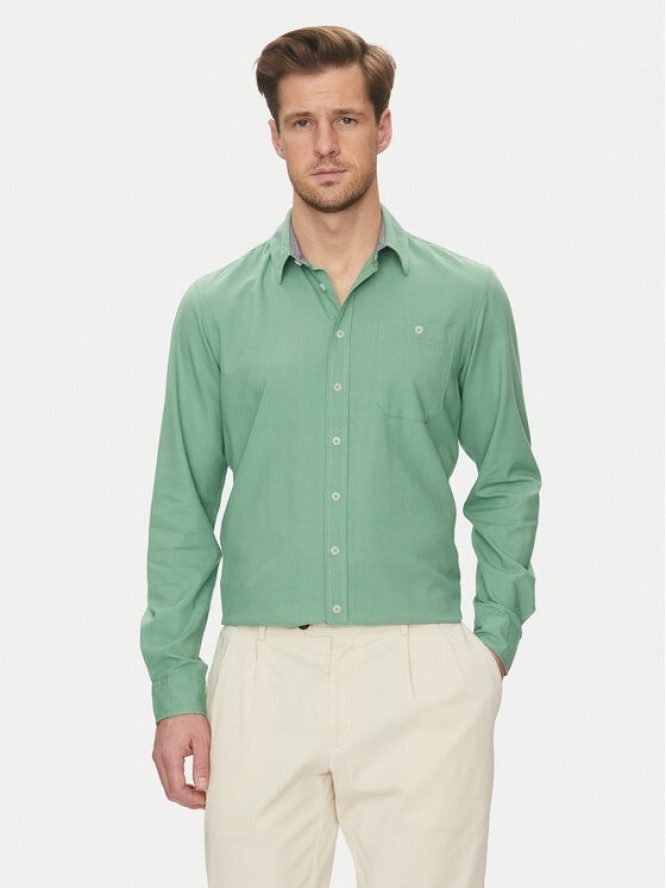 Blend Koszula 20717859 Zielony Regular Fit