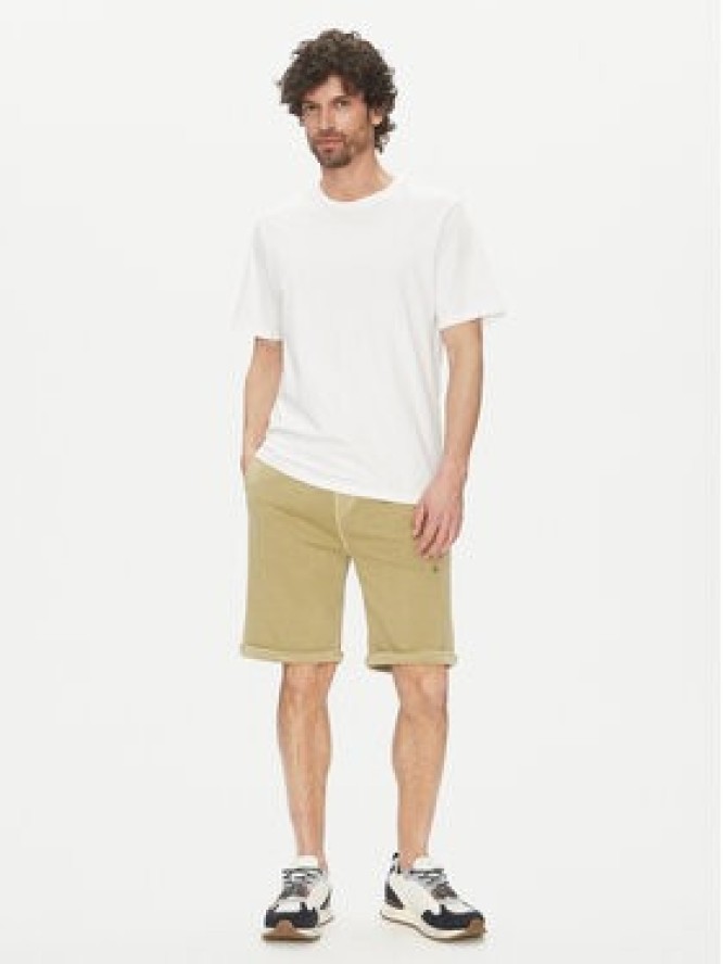 Aeronautica Militare Szorty sportowe 251BF016F583 Beżowy Regular Fit