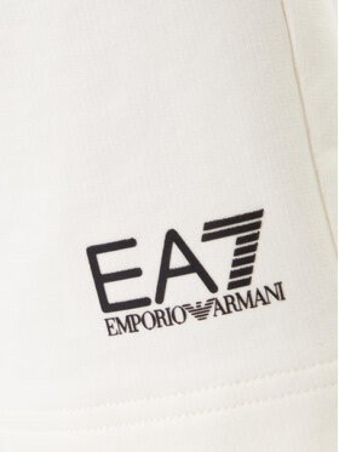 EA7 Emporio Armani Szorty sportowe 8NPS65 PJVRZ U0004 Écru Regular Fit
