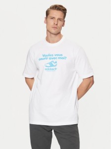 adidas T-Shirt Graphic Tee JC8365 Biały Regular Fit