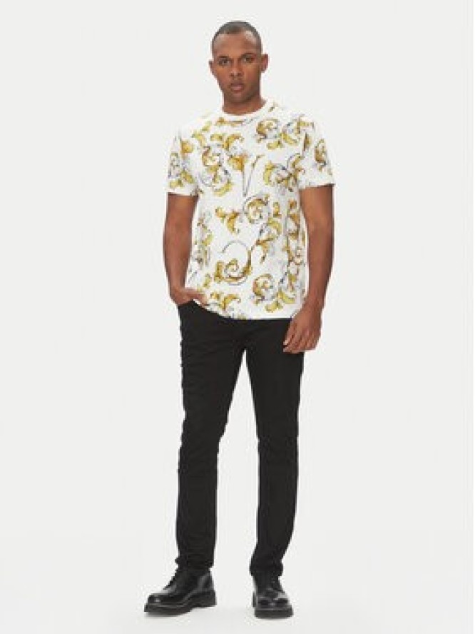Versace Jeans Couture T-Shirt 78GAH6S0 Biały Regular Fit
