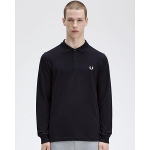 Zwykła koszulka polo z długim rękawem Fred Perry