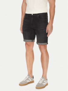 Mustang Szorty jeansowe Washington 1016453 Czarny Straight Fit