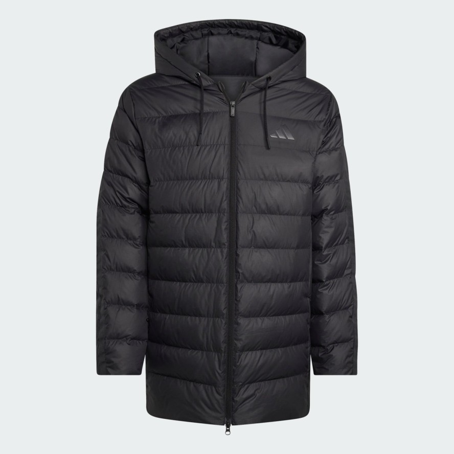 Parka z kapturem Essentials CLIMAWARM 3-Stripes Light Down