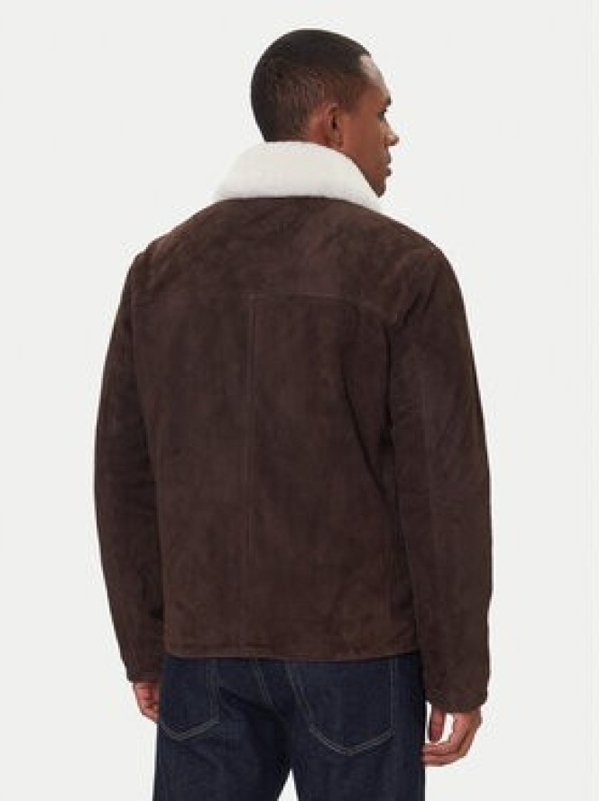 JOOP! Jeans Kurtka skórzana Byer 2620066 Brązowy Regular Fit