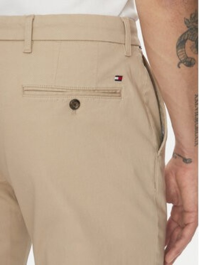 Tommy Hilfiger Chinosy Denton MW0MW37717 Beżowy Slim Fit