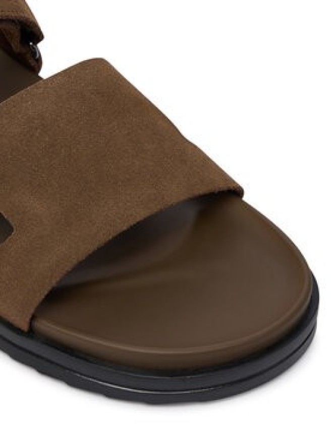 Tommy Hilfiger Klapki Adjustable Premium Suede Sandal FM0FM05774 Brązowy