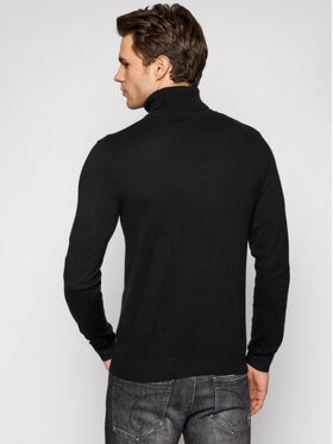 Jack & Jones Golf Emil Knit Roll Neck 12157417 Czarny Regular Fit